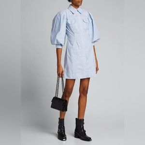 Ganni striped shirt dress